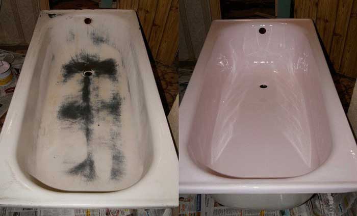 Ремонт ванны акрилом: восстановление эмали в подробностях